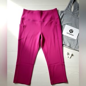 LULULEMON Swift Speed High-Rise Crop 17" Wild Berry Capri Leggings Size 6
